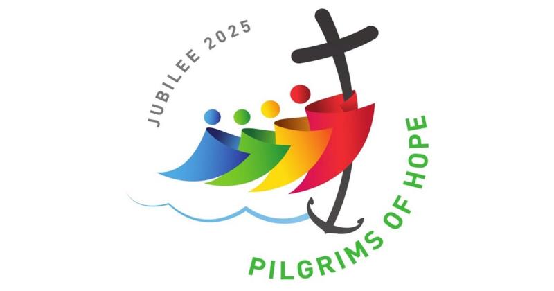 Logo for the 2025 Jubilee Year is Pilgrims of Hope.