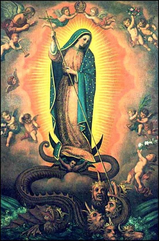 The woman in the Book of Revelation, chapter 12.  She triumphs over Satan and the two Beasts.