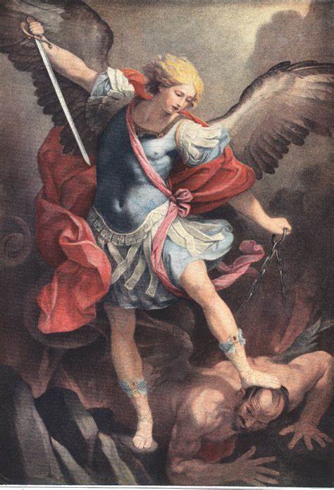 St. Michael conquers Lucifer.